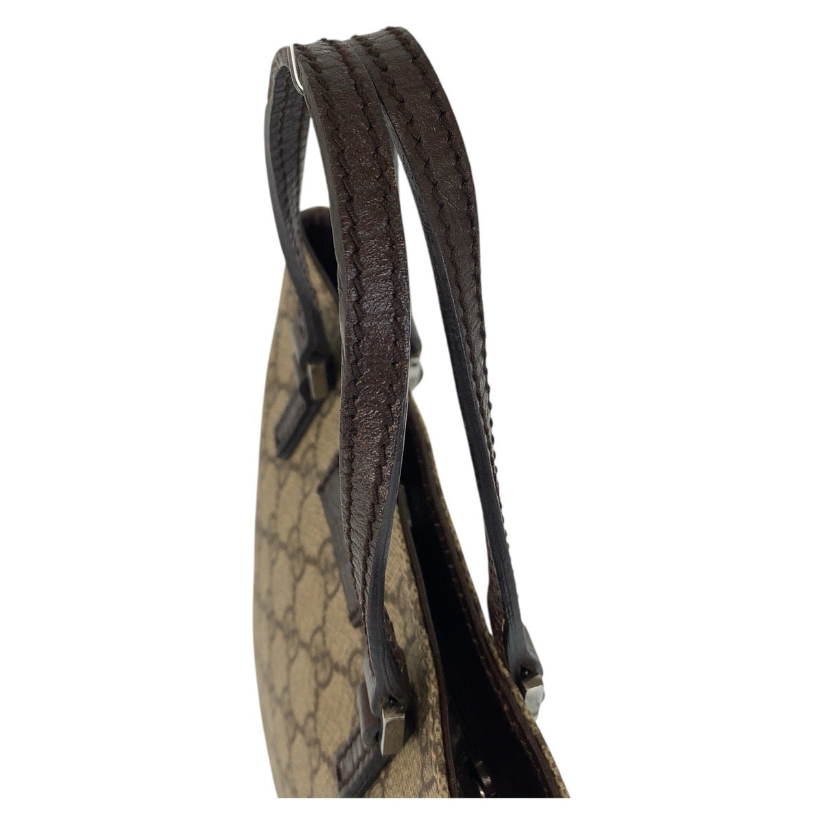GUCCI Tote Bag 114600 GG Supreme canvas, leather Beige brown Tote Bag handbag Women Used
