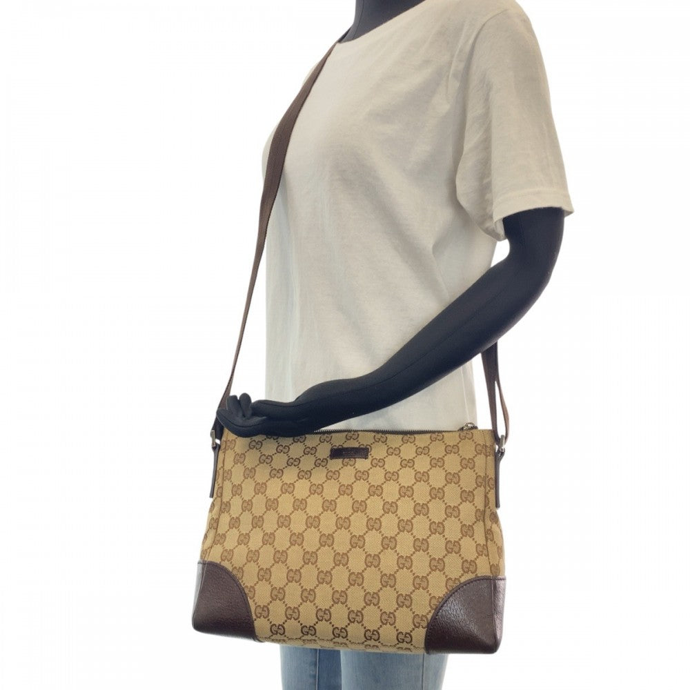 GUCCI Shoulder Bag 114273 GG canvas Beige brown