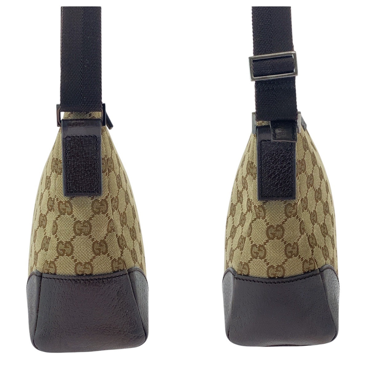 GUCCI Shoulder Bag 114273 GG canvas, leather Beige brown Crossbody Shoulder Bag Women Used