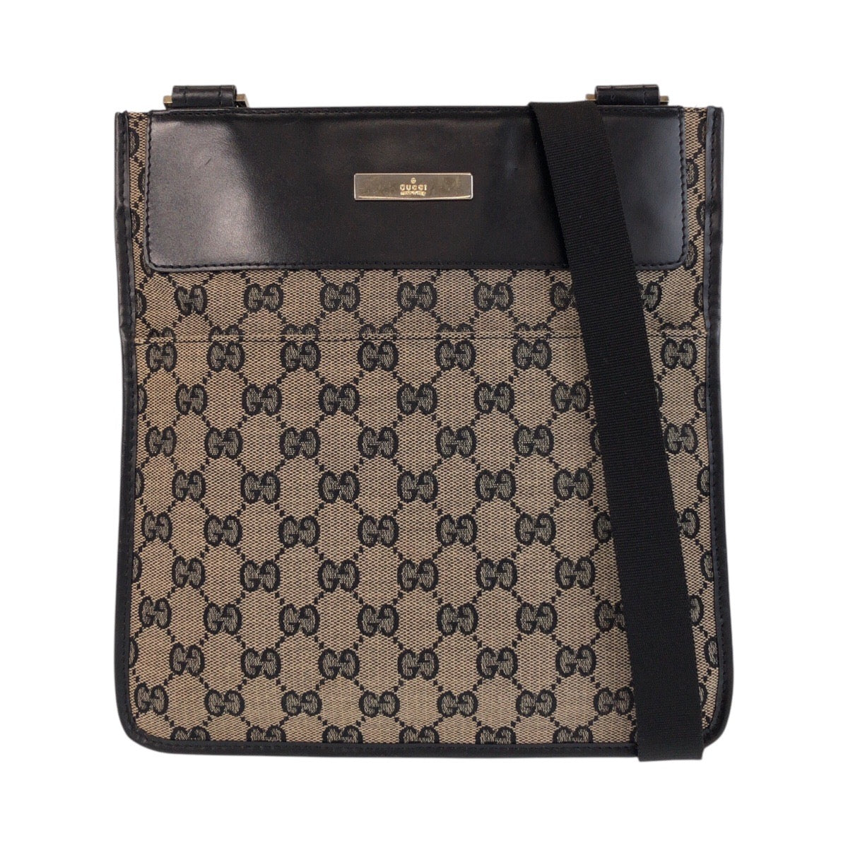 GUCCI Shoulder Bag 019 0348 GG canvas Beige black