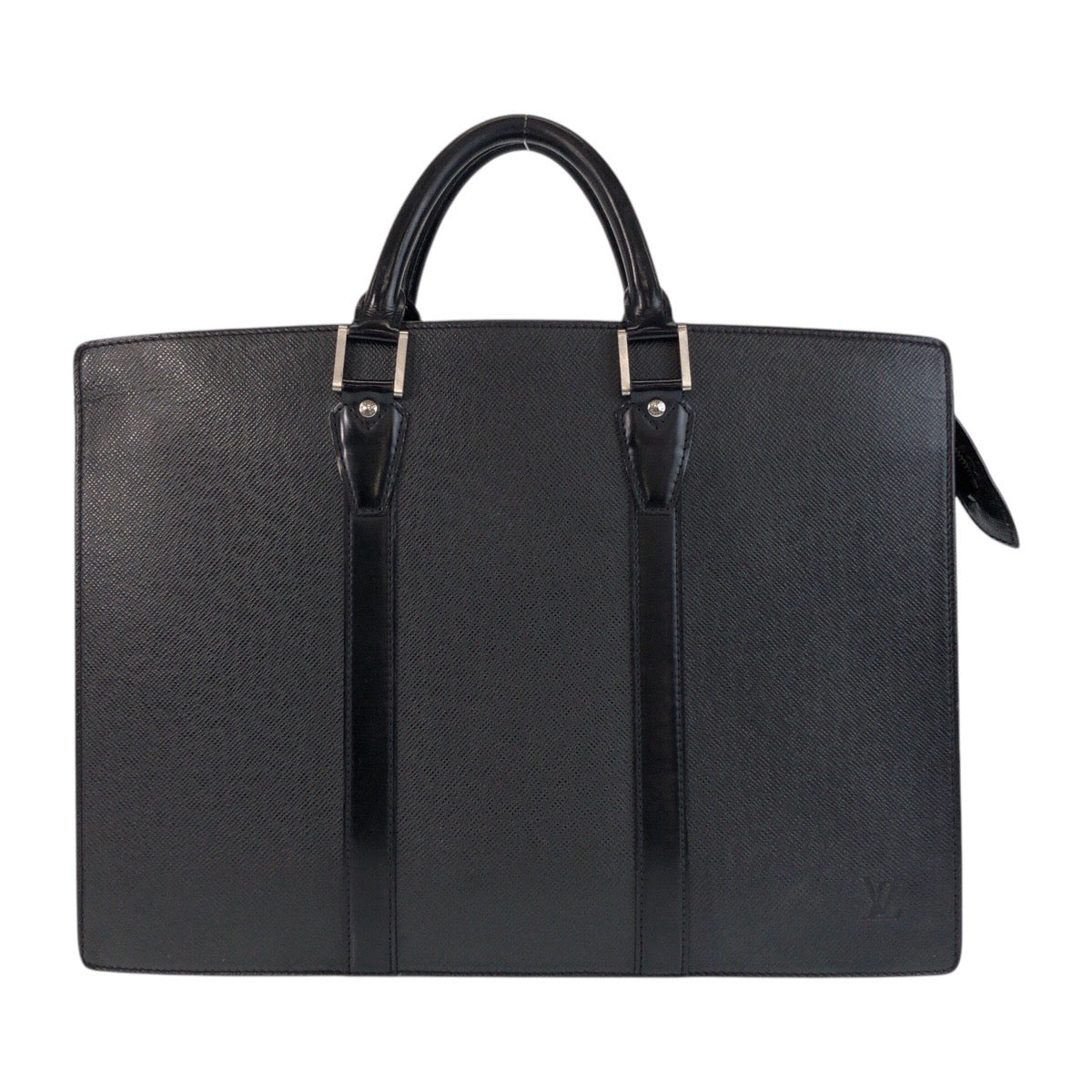 LOUIS VUITTON Business bag M30052 leather Ardoise Black SilverMetal Taiga Porto Documan Rozan