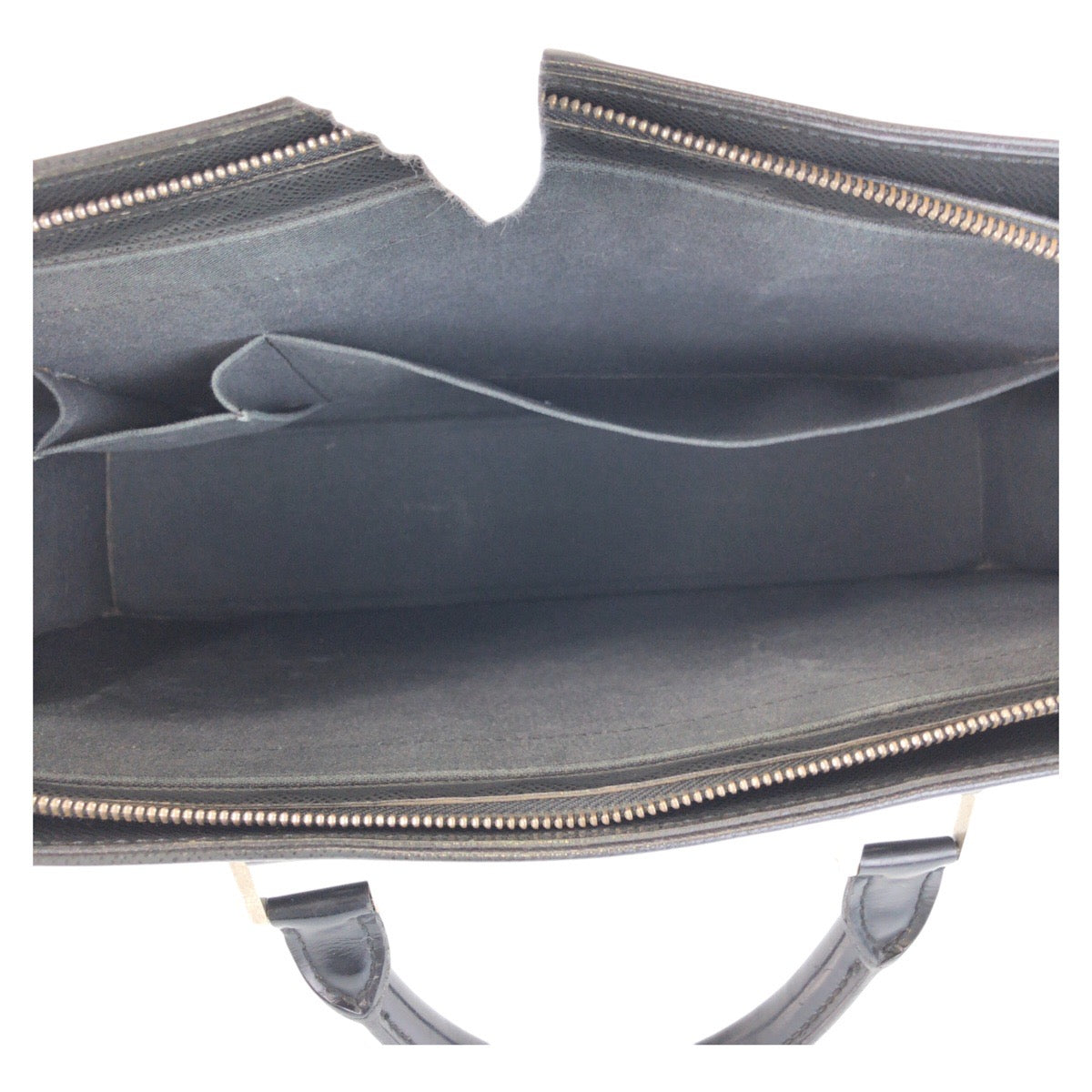 LOUIS VUITTON Business bag M30052 leather Ardoise Black SilverMetal Taiga Porto Documan Rozan