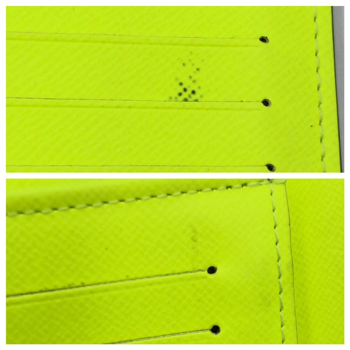 LOUIS VUITTON Long Wallet Purse M30947 PVC yellow Taigalama Portefeuille Brother NM