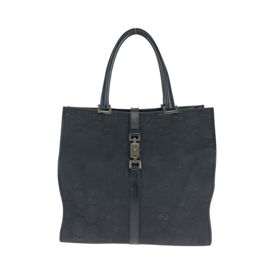 GUCCI Tote Bag 002 1064 GG canvas black Jackie