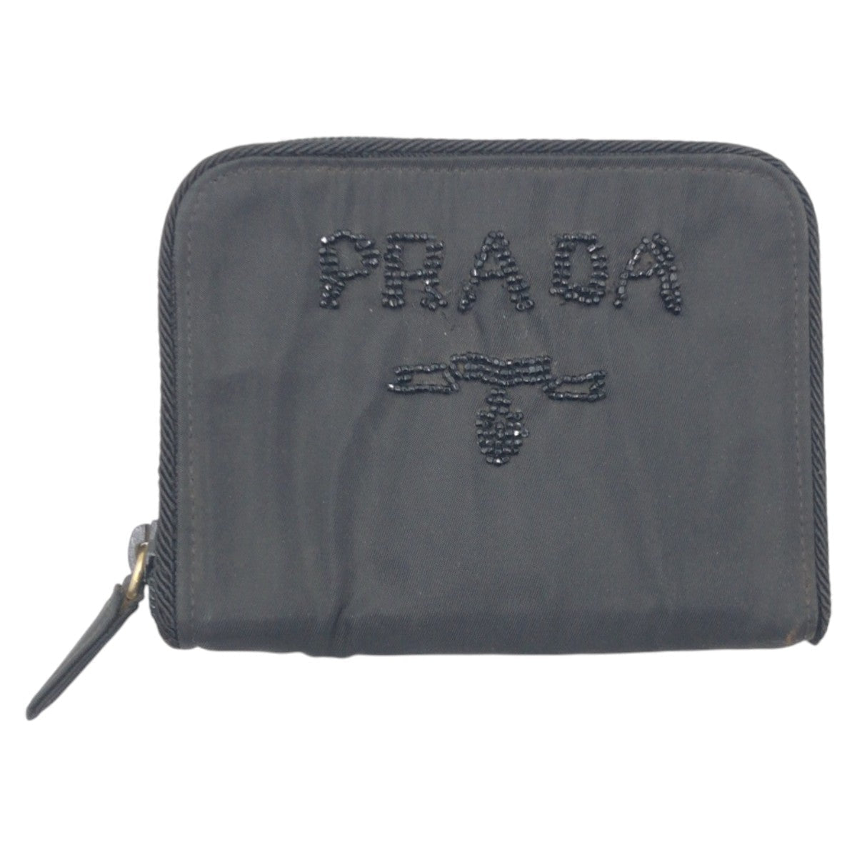 PRADA Bifold Wallet Nylon Black black Bifold Wallet Compact Wallet Women(Unisex)