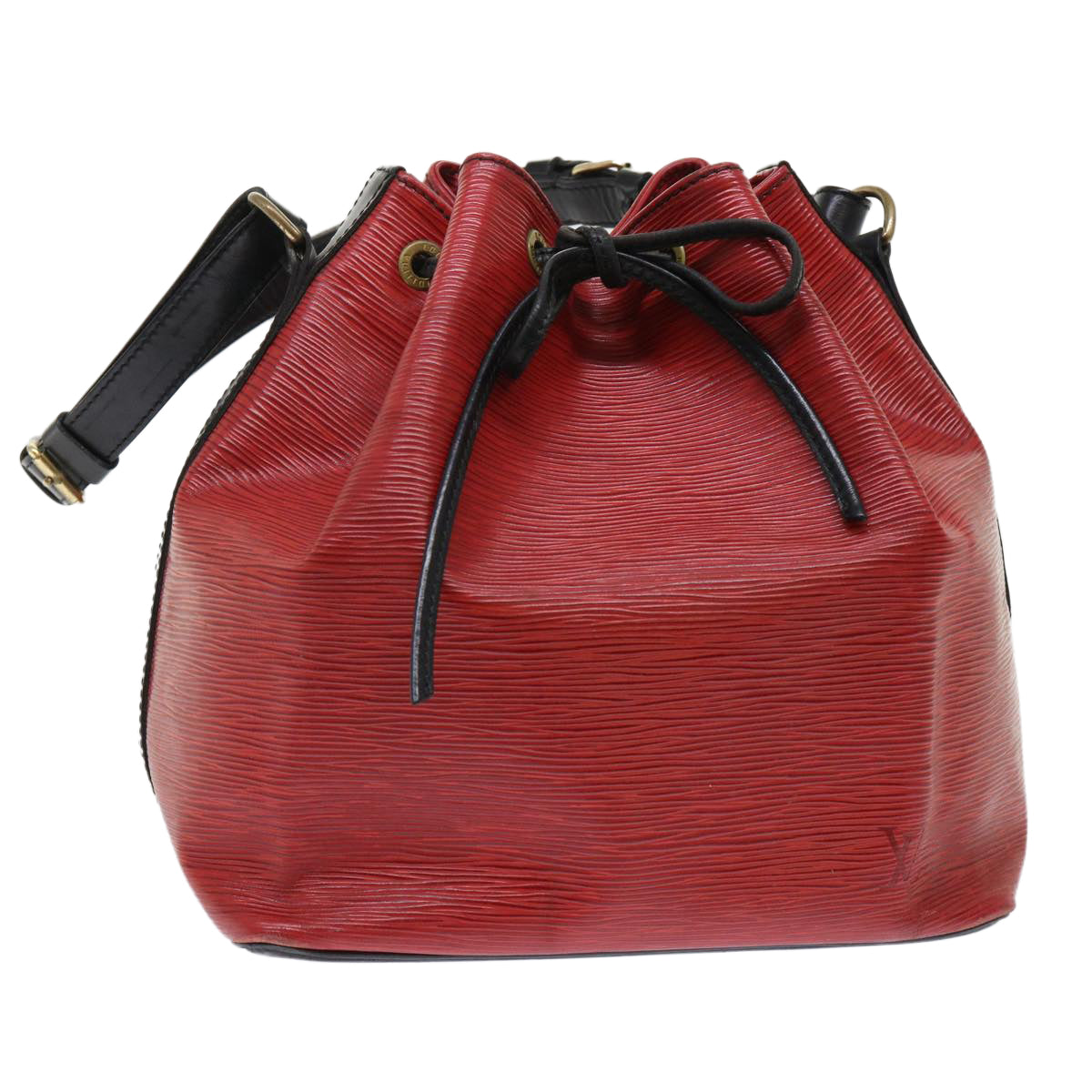 LOUIS VUITTON Epi Petit Noe Shoulder Bag Bicolor Black Red M44172 LV  50067