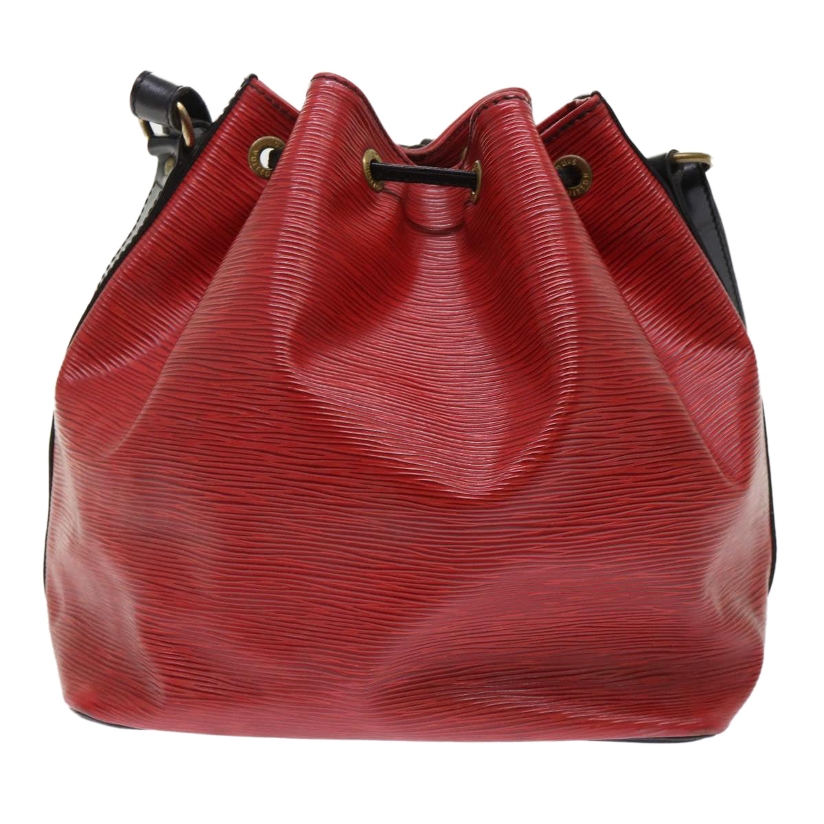 LOUIS VUITTON Epi Petit Noe Shoulder Bag Bicolor Black Red M44172 LV  50067