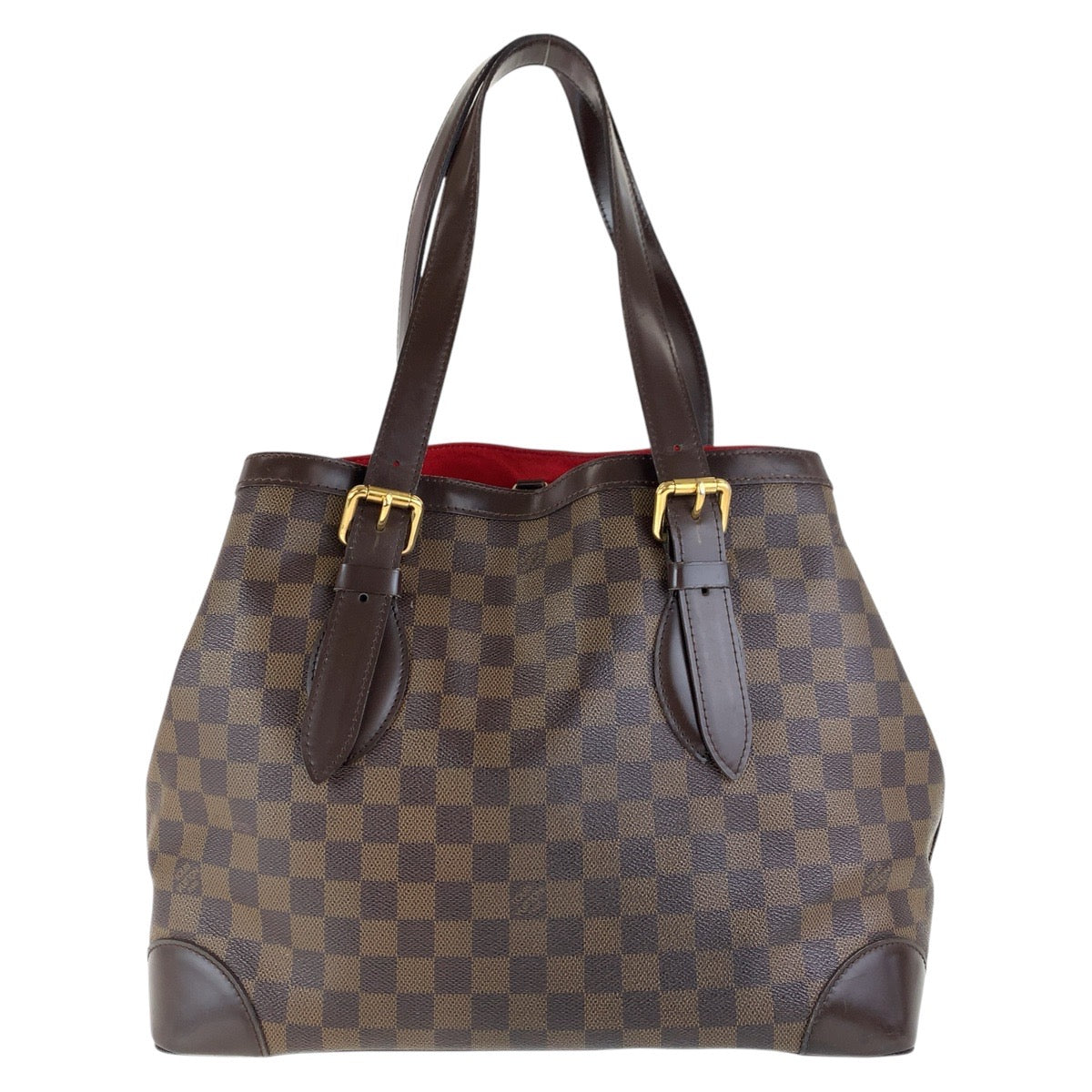 LOUIS VUITTON Tote Bag N51204 PVC Brown Gold Metal Damier Hamstead MM