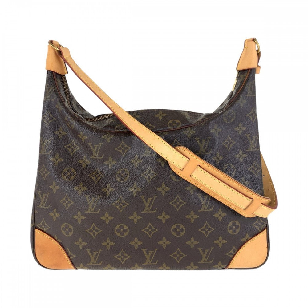 LOUIS VUITTON Shoulder Bag M51260 PVC Brown Gold Metal Monogram Boulogne35