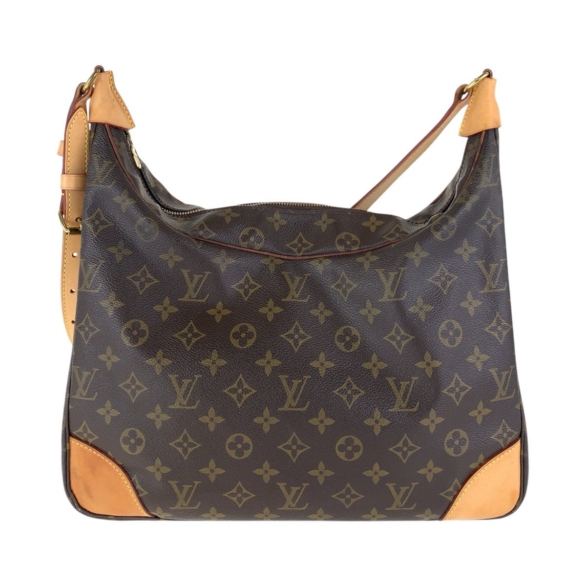 LOUIS VUITTON Shoulder Bag M51260 PVC Brown Gold Metal Monogram Boulogne35