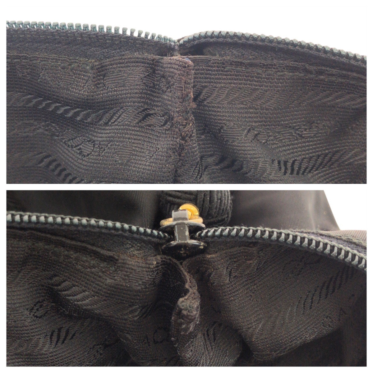 Prada Tessuto Logo Embroidery 2way Tote Bag