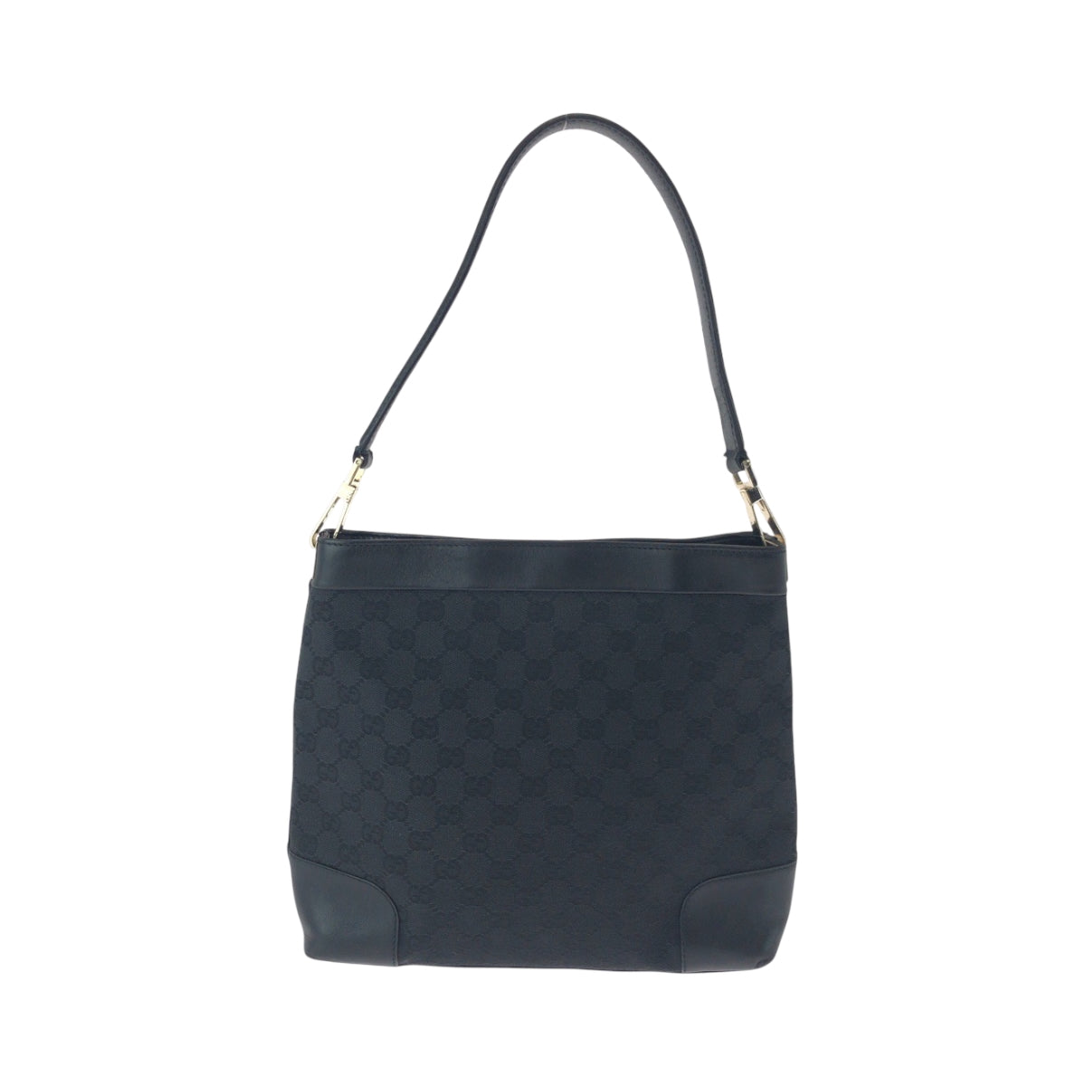 GUCCI Shoulder Bag 33900 GG canvas Black GoldMetal One Shoulder Bag Women