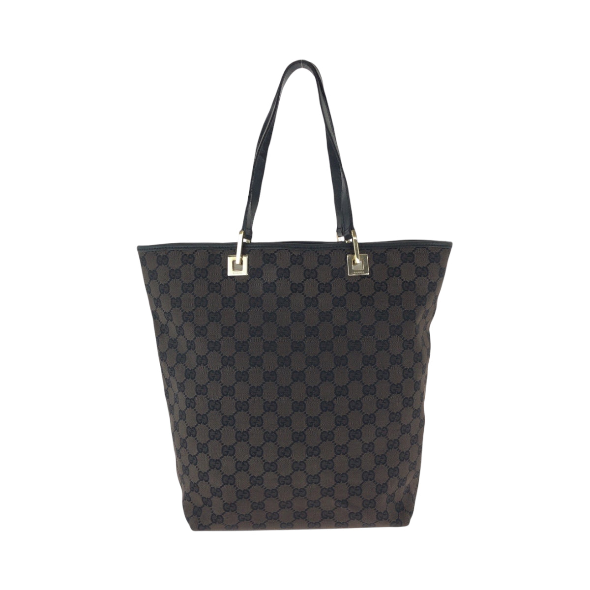 GUCCI Tote Bag 002 1098 GG canvas Brown Black Gold Metal Tote Bag Shoulder Bag Women
