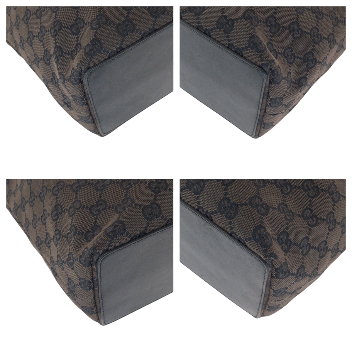 GUCCI Tote Bag 002 1098 GG canvas Brown Black Gold Metal Tote Bag Shoulder Bag Women
