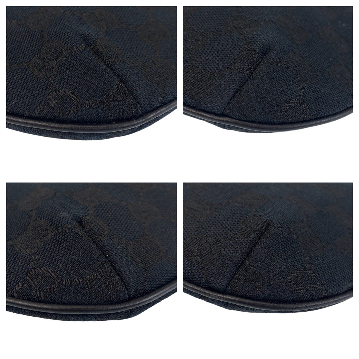 GUCCI Shoulder Bag 005 0813 GG canvas, leather Black black Women