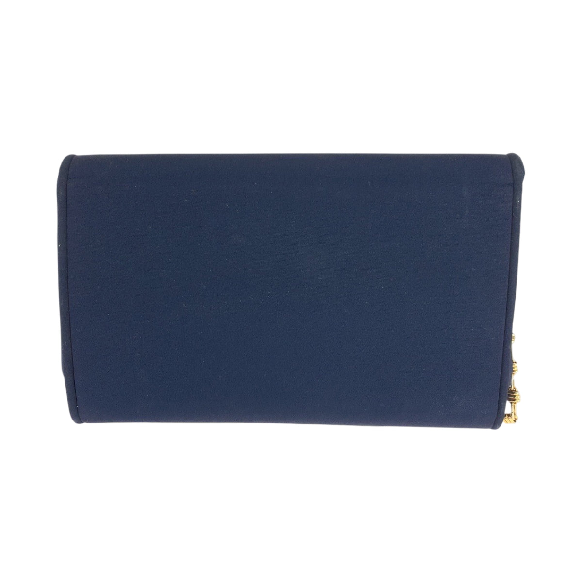 GUCCI Shoulder Bag canvas Navy Gold Metal Old Gucci