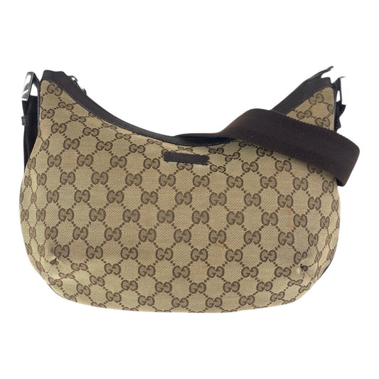 GUCCI Shoulder Bag 181092 GG canvas, leather Beige brown Shoulder Bag Messenger bag Women