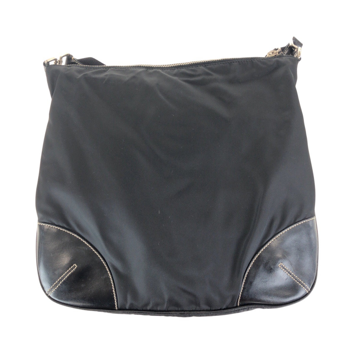 PRADA Shoulder Bag Nylon, Leather Black SilverMetal Shoulder Bag pochette Test Triangle With logo Women(Unisex)