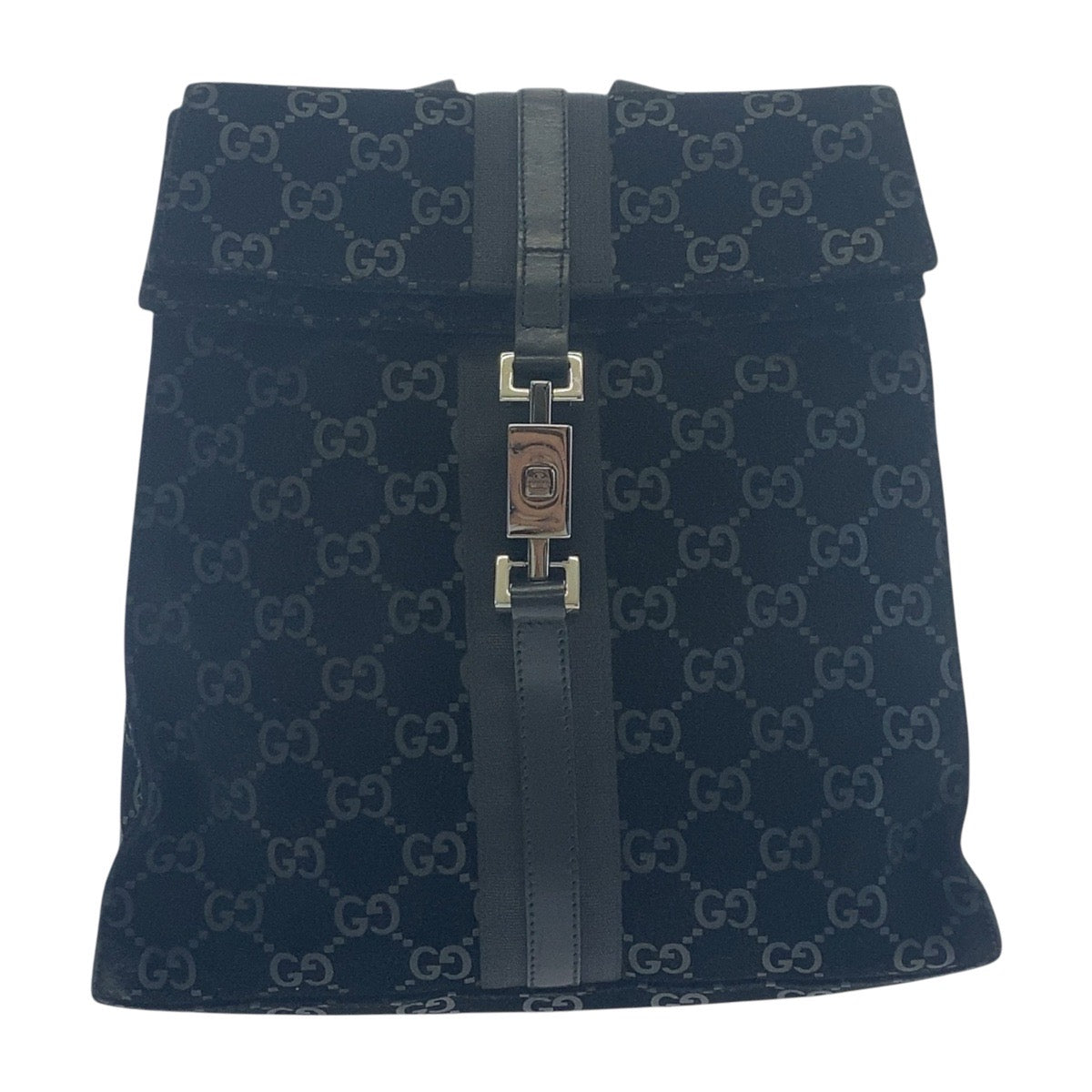 GUCCI Backpack 003 0236 Suede, Leather Black Silver Metal Backpack Backpack Jackie Women(Unisex)