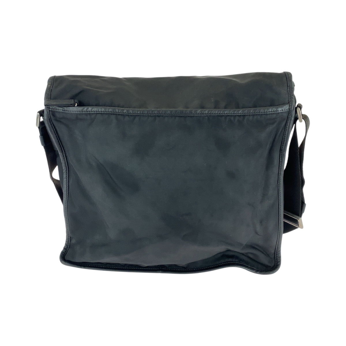 PRADA Shoulder Bag V166 Nylon Black SilverMetal Shoulder Bag Messenger bag Test Triangle With logo Women(Unisex)