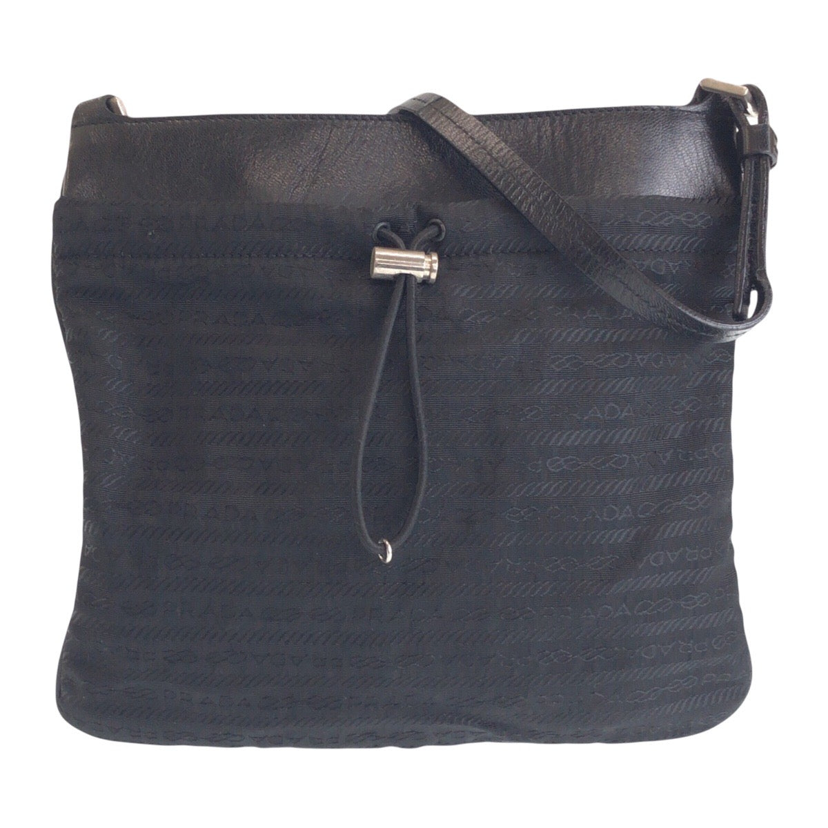 PRADA Shoulder Bag Nylon, Leather black Shoulder Bag pochette Women