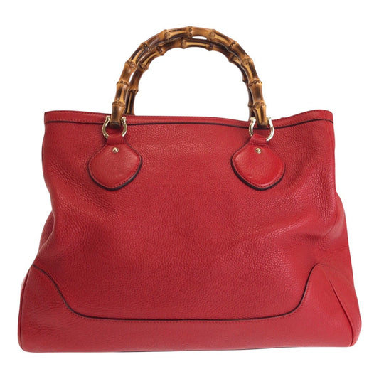 GUCCI Tote Bag 282317 leather Red Tote Bag handbag Bamboo Women