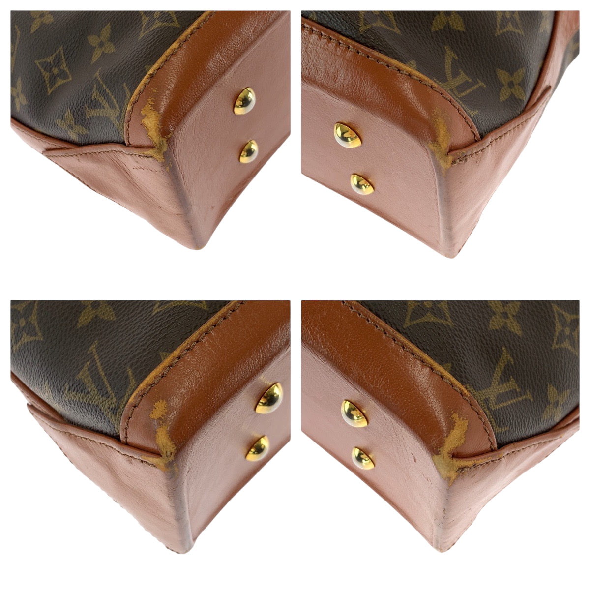 LOUIS VUITTON Tote Bag M42425 PVC Brown Gold Metal Tote Bag Shoulder Bag Monogram Weekend PM Women(Unisex)