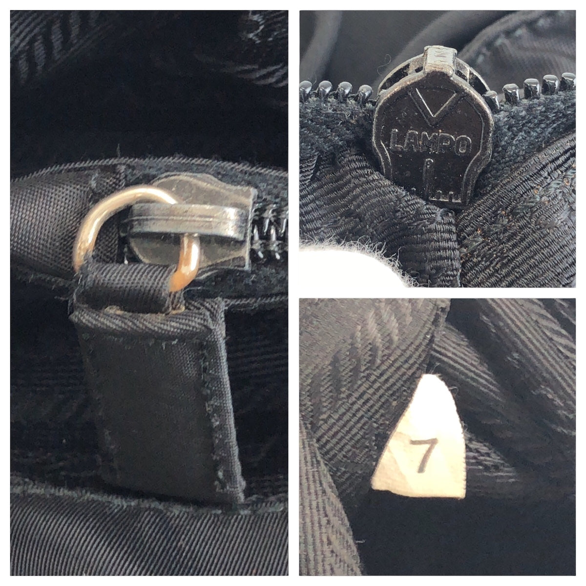 PRADA Tote Bag Nylon Black SilverMetal Tote Bag Shoulder Bag Handbag Test Triangle With logo Women