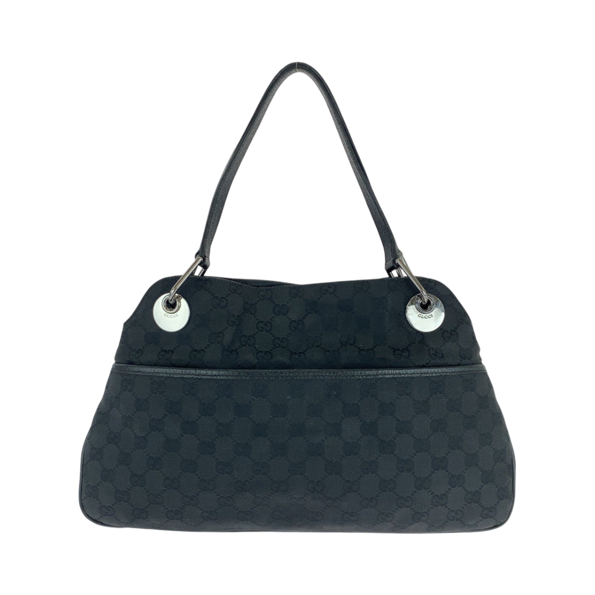 GUCCI Shoulder Bag 121023 GG canvas Black SilverMetal Shoulder Bag Handbag Tote Bag Women