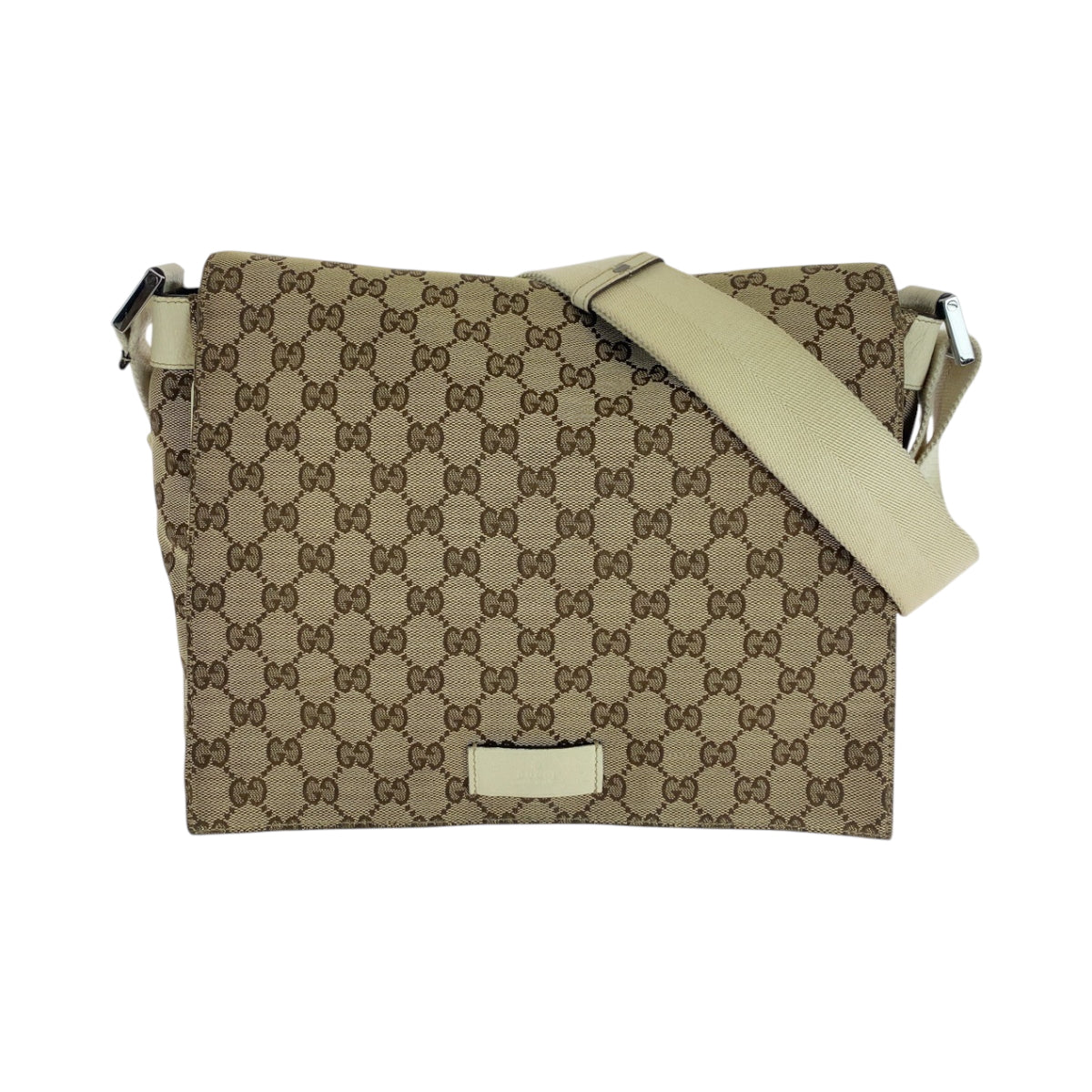 GUCCI Shoulder Bag 146236 GG canvas Beige Ivory SilverMetal Shoulder Bag Messenger bag Women(Unisex)