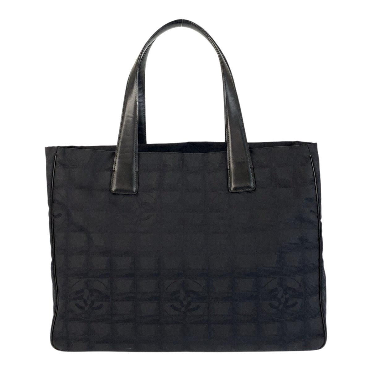 CHANEL Tote Bag Nylon, Leather Black GoldMetal Tote Bag Shoulder Bag New travel line Women