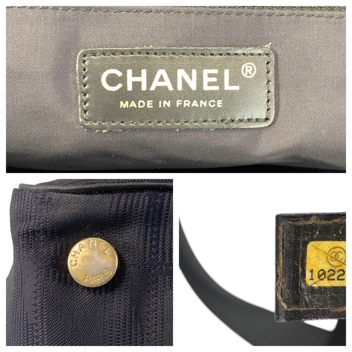 CHANEL Tote Bag Nylon, Leather Black GoldMetal Tote Bag Shoulder Bag New travel line Women