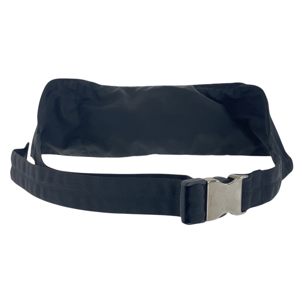 PRADA Sling bag Nylon Black SilverMetal Sling bag, waist bag, bum bag, unisex Test Triangle With logo mens