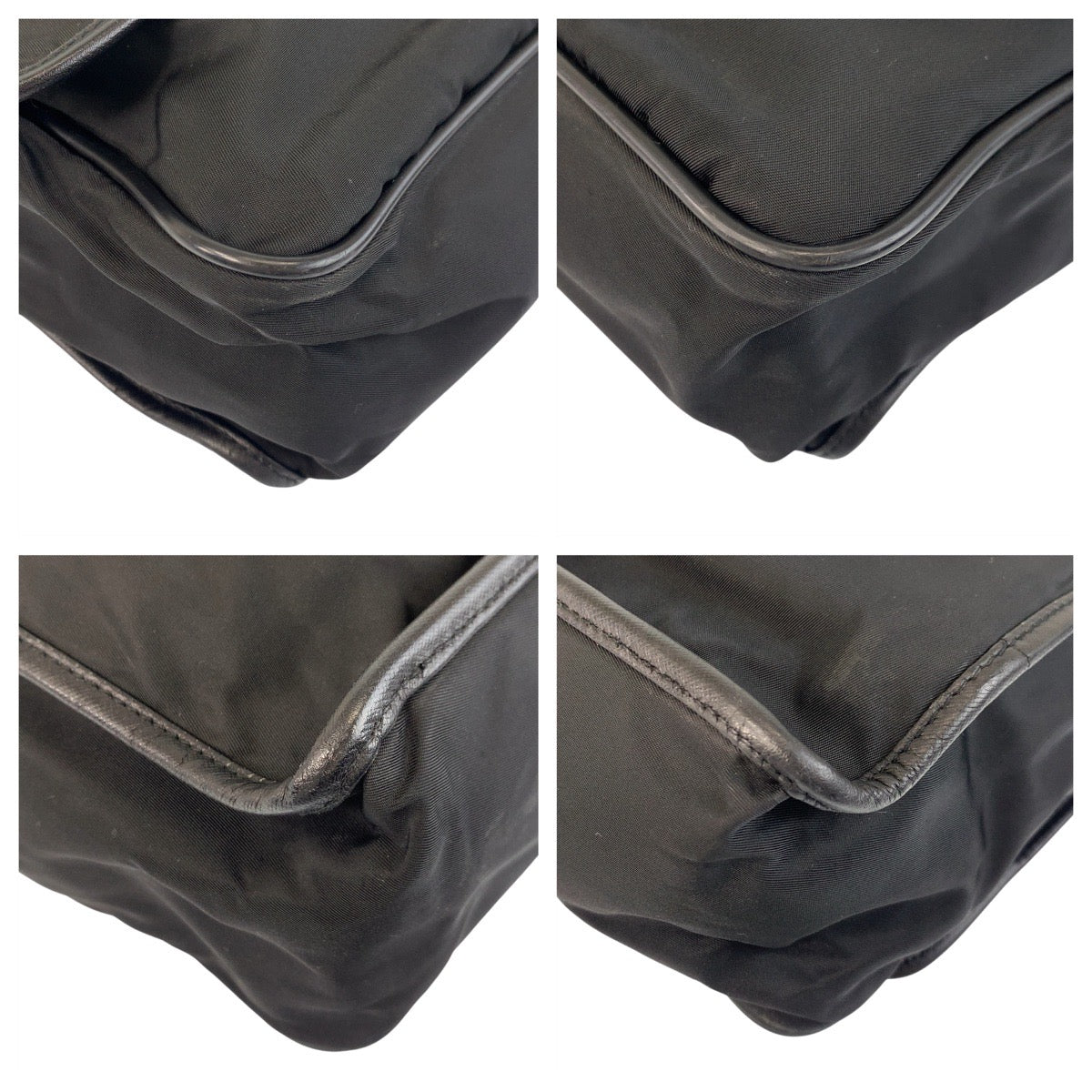 PRADA Shoulder Bag Nylon Black SilverMetal Shoulder Bag Messenger bag Test Triangle With logo mens