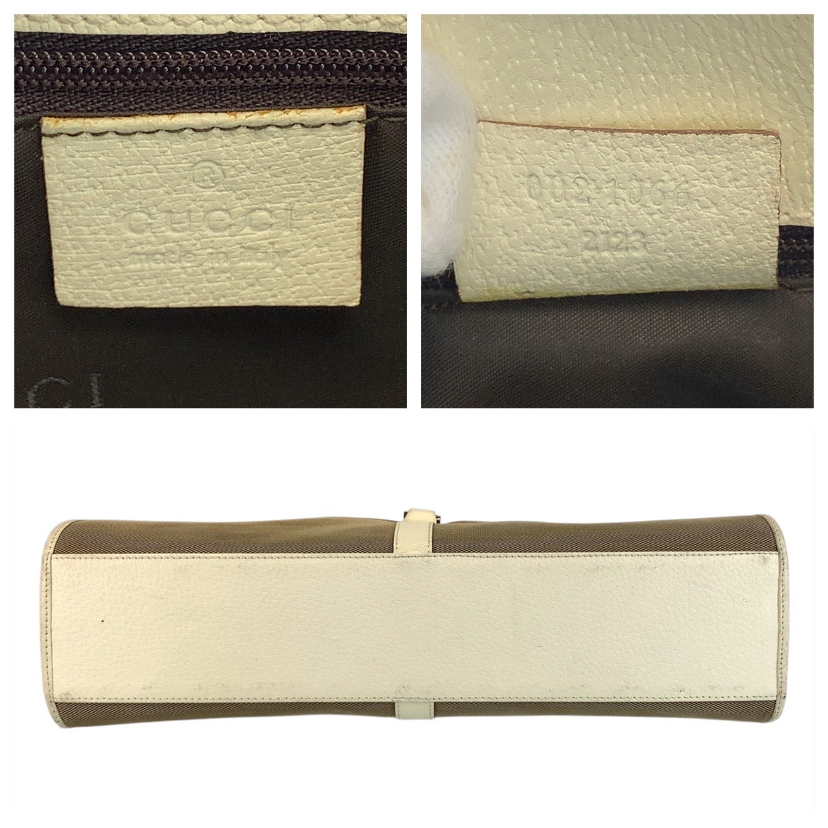 Gucci Jackie Canvas Leather Shoulder Bag