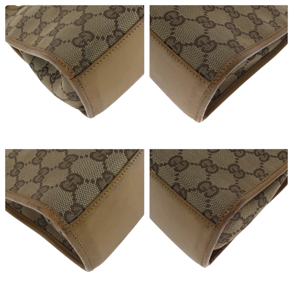 GUCCI Shoulder Bag 002 1068 GG canvas beige Jackie