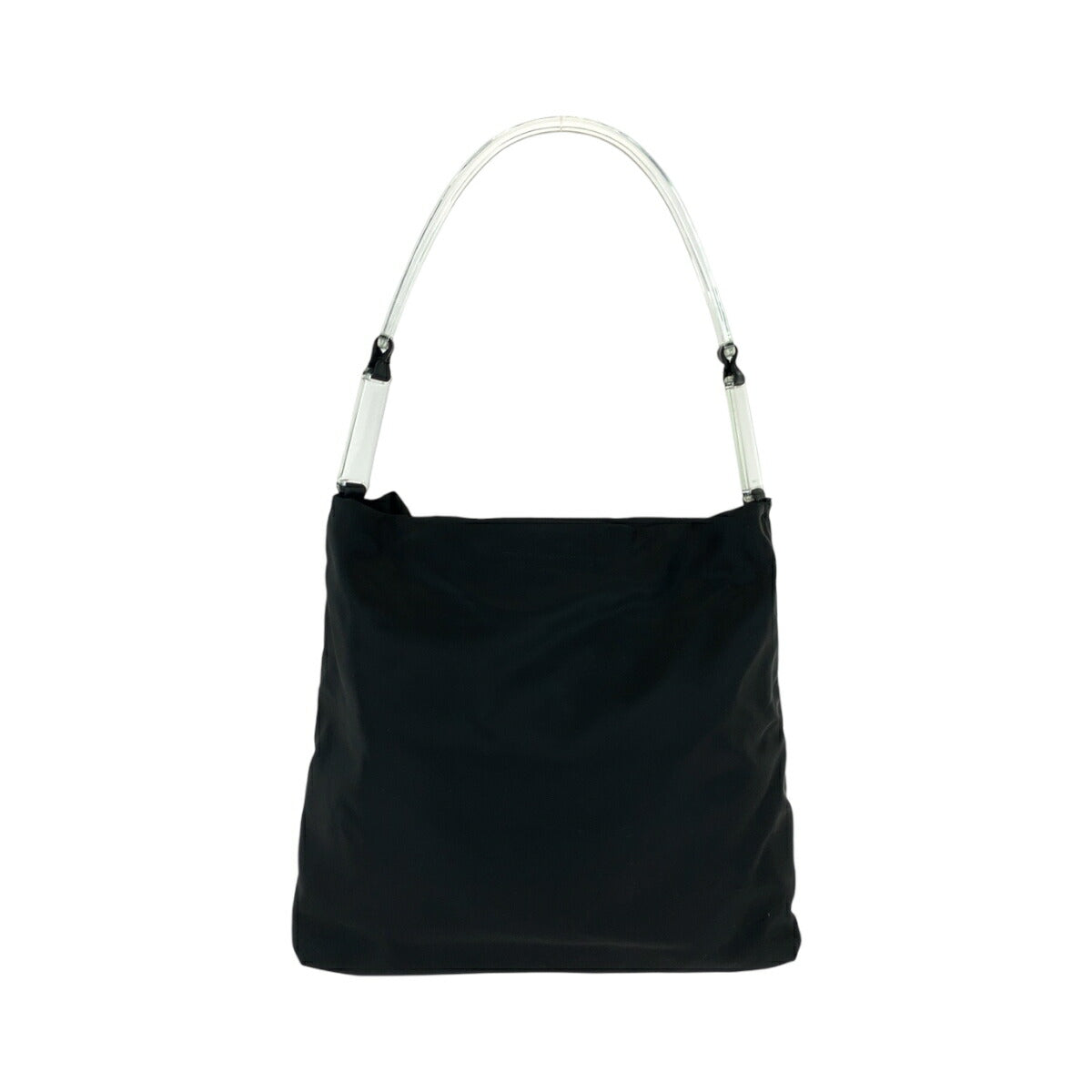 Prada Tessuto Triangle Logo Nylon Shoulder Bag Black