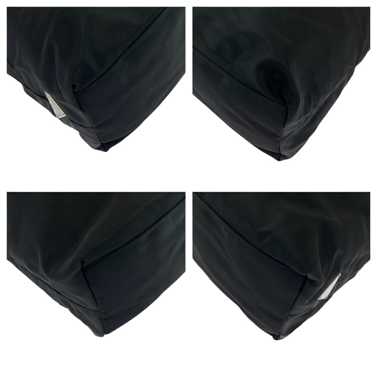 Prada Tessuto Triangle Logo Nylon Shoulder Bag Black