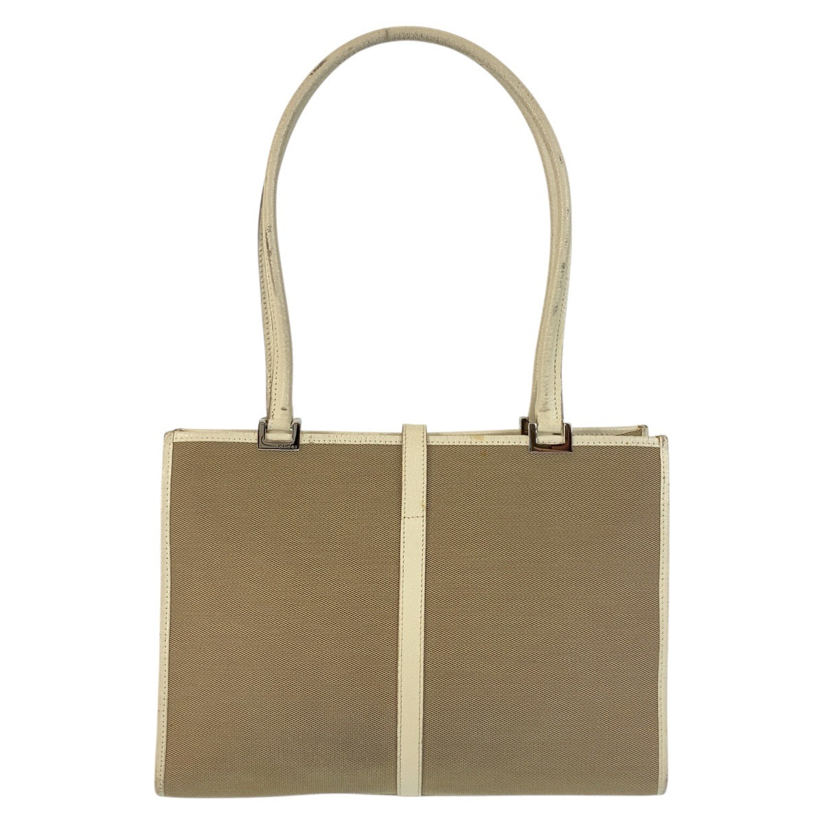 GUCCI Tote Bag 002 1073 Canvas, Leather Beige Ivory SilverMetal Tote Bag Shoulder Bag Jackie Women