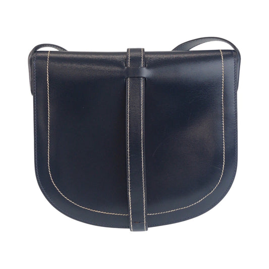 HERMES Shoulder Bag Box scarf Navy Gallopard