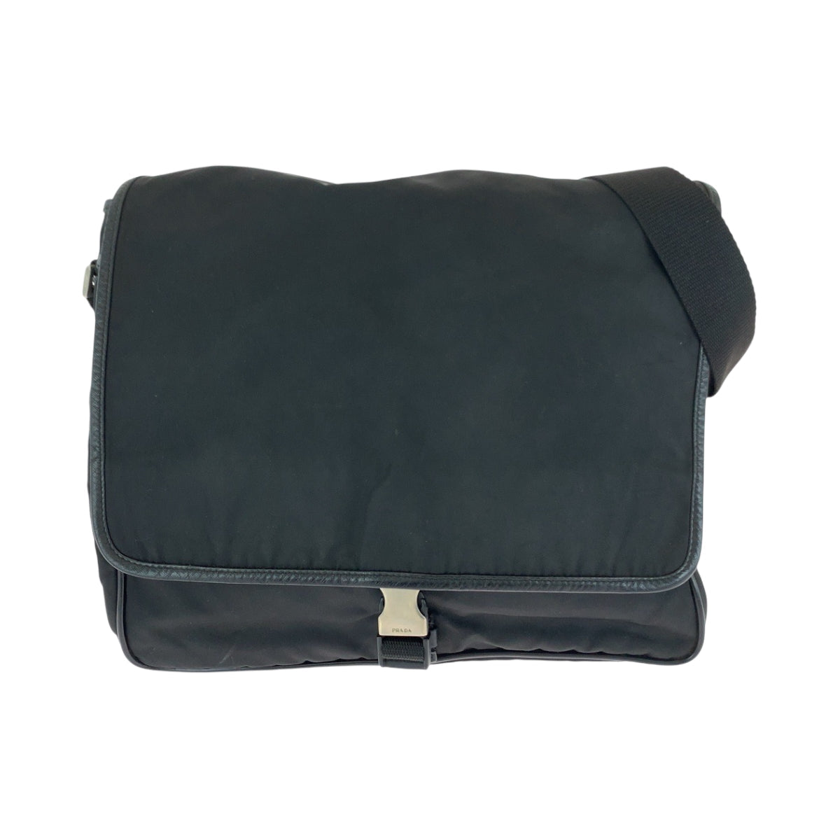 PRADA Shoulder Bag V166 Nylon Black SilverMetal Shoulder Bag Messenger bag Test Triangle With logo Women