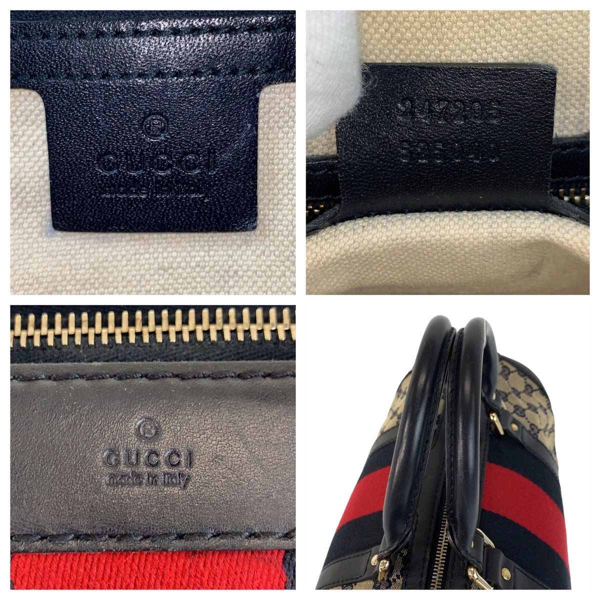 Gucci GG Canvas/Leather Sherry Line 2way Bag 247205