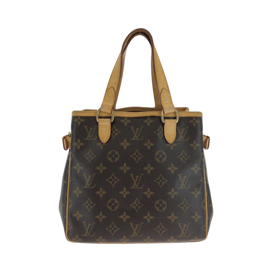 LOUIS VUITTON Handbag M51156 PVC Brown Gold Metal Handbag Tote Bag Monogram Batignolles Women