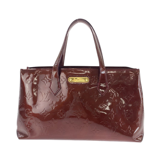 LOUIS VUITTON Handbag M93641 Monogram Vernis Amaranth Brown Gold Metal Handbag Tote Bag Monogram Vernis Wilsher PM Women
