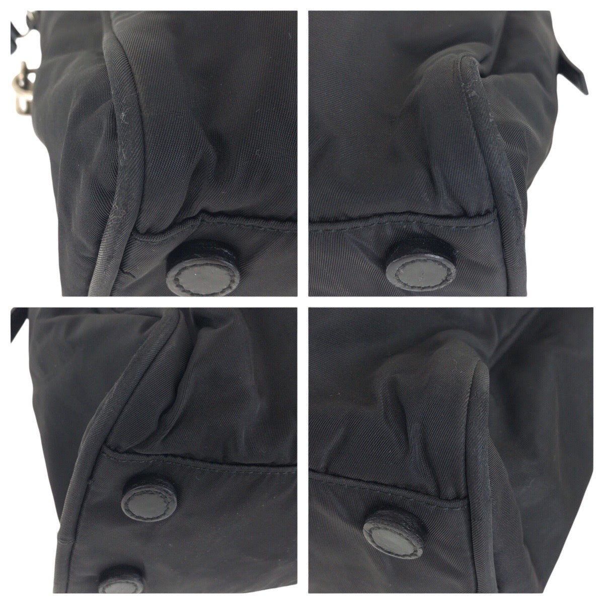 Prada Tessuto Triangle Logo Plate Nylon Handbag