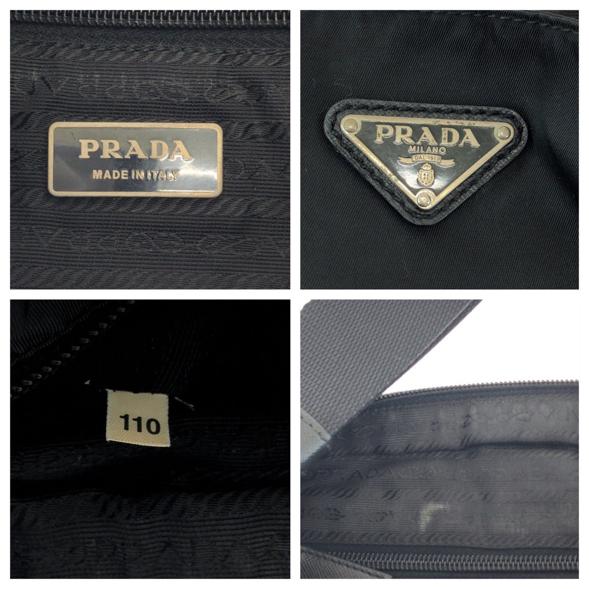Prada Tessuto Triangle Logo Plate Nylon Shoulder Bag 502061