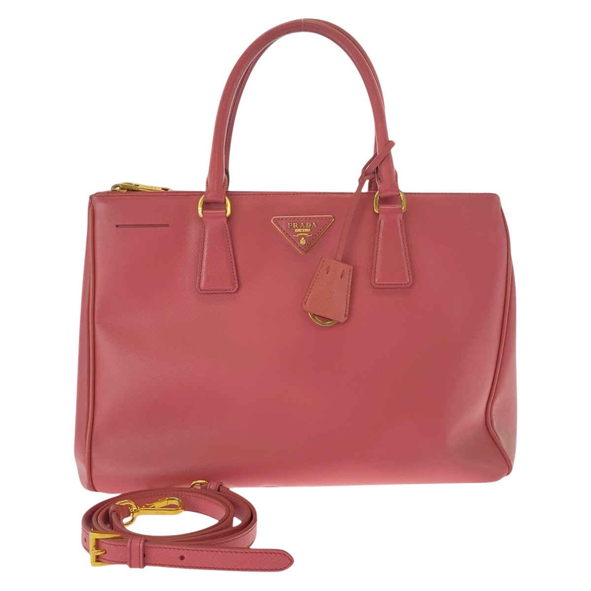 Prada Saffiano 2way bag Pink Leather 208 58/Q