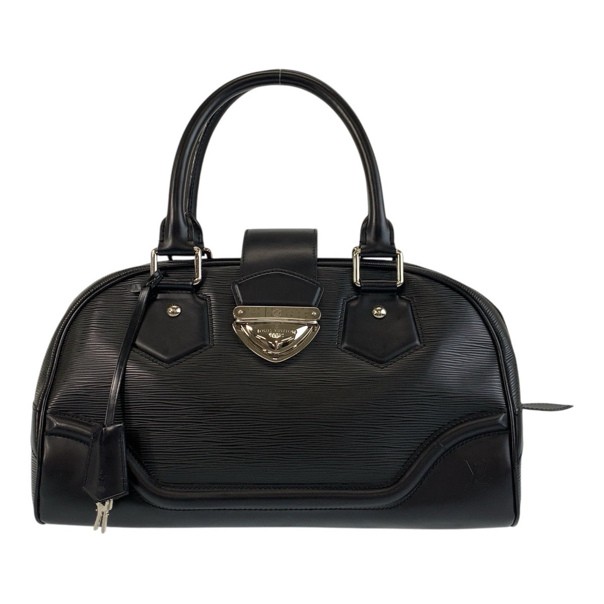 LOUIS VUITTON Handbag M59312 leather Black SilverMetal Handbag Shoulder Bag Epi Bowling Montaigne GM Women