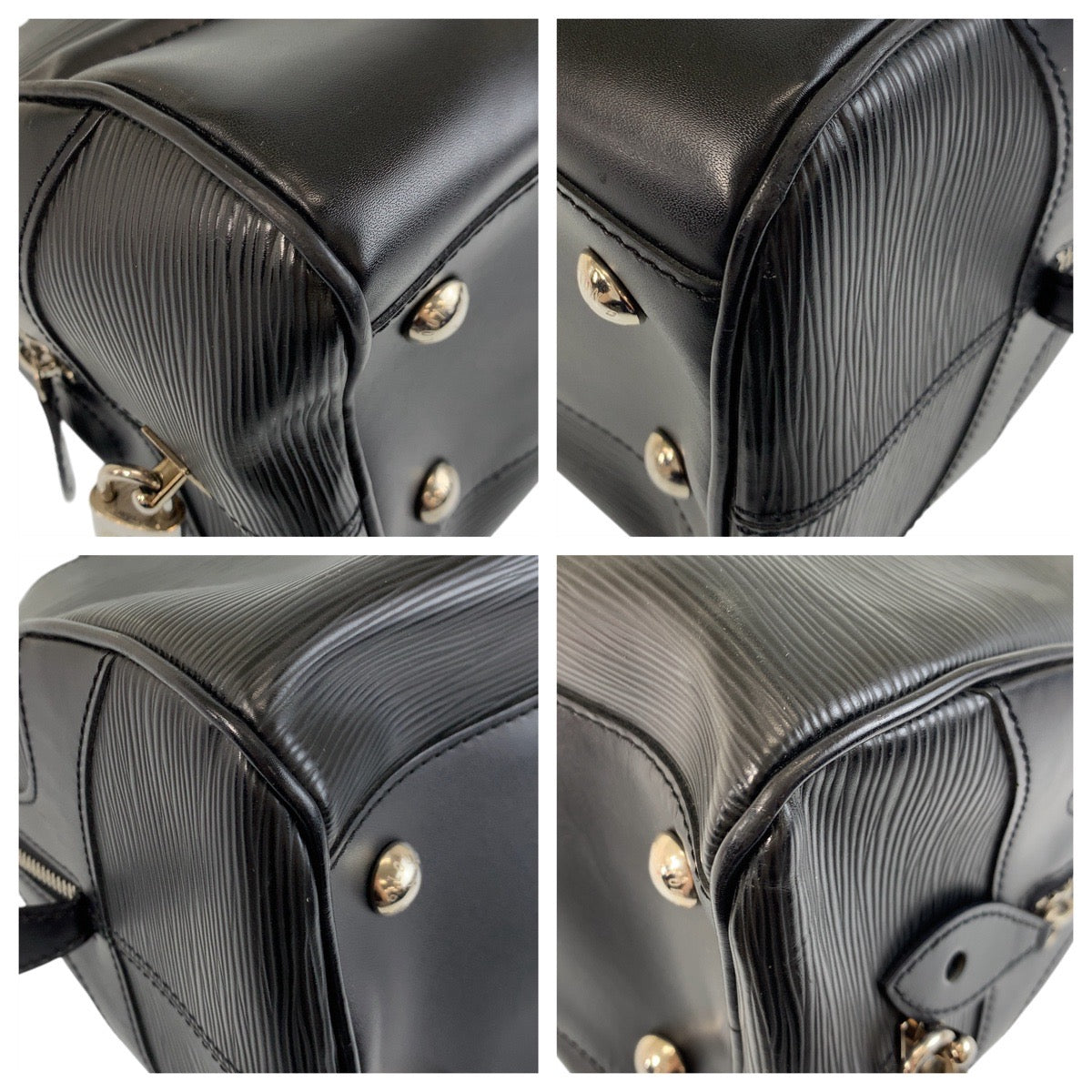 LOUIS VUITTON Handbag M59312 leather Black SilverMetal Handbag Shoulder Bag Epi Bowling Montaigne GM Women