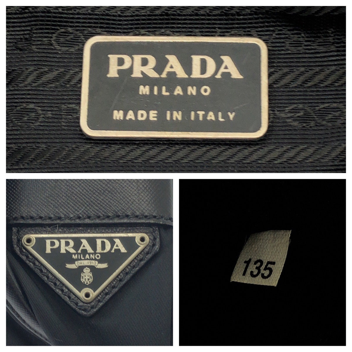 PRADA Shoulder Bag Nylon Black SilverMetal Shoulder Bag Messenger bag Test Triangle With logo mens